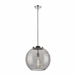 Athens Deco Swirl - 1 Light Pendant In Industrial Style-17.13 Inches Tall and 15.75 Inches Wide - 1 of 1