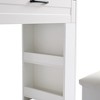 57.8" Vanity Table Set With Stool, LED Light, Adjustable Lighting, 2 Drawers, Makeup Vanity Table Set For Girl, Women Bedroom - 3 of 4