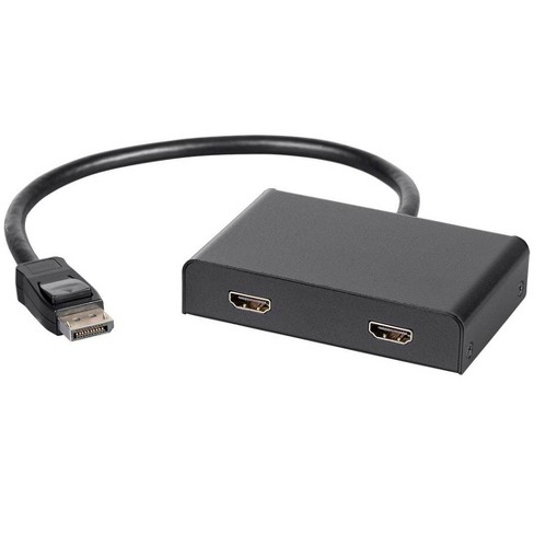 Monoprice 2-port 1.2 To Hdmi Multi-stream Transport (mst) Hub, Ideal For Digital Signage And Large Video Displays In Schools, Churches : Target