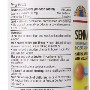 Gericare Docusate Sodium Senna 8.6mg/50mg Tablet, 1000 Ct - 1 of 2