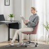 NicBex Adjustable Height Armless Home Office Desk Chairs with Universal Wheels for Work Study Vanity - 2 of 4