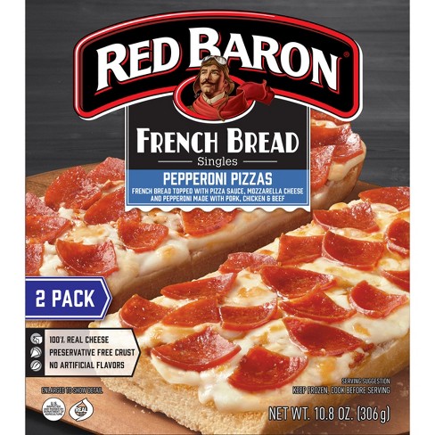 Red Baron French Bread Pepperoni Frozen Pizza - 10.8oz : Target