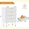 COUCHETA Modern 4-Drawer Dresser with Gold Handles, Anti-Tip Safety, Versatile Storage Cabinet for Bedroom & Entryway - 2 of 4