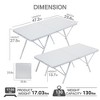 PORTAL Folding Camping Table for 4-6 Person, Large Aluminum Portable Table with Adjustable Height and Carry Handle for Picnic, BBQ, Camping - 2 of 4