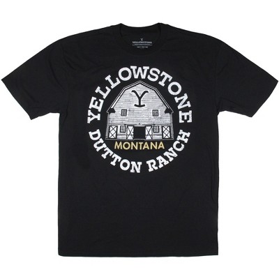 Yellowstone TV Show Mens' Dutton Ranch Barn Design Big and Tall T-Shirt Adult