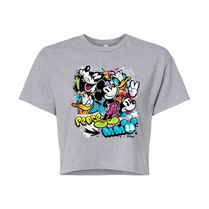 Women's - Disney - Street Art Cropped Graphic T-Shirt - 1 of 4