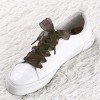 INSPIRE CHIC Sneakers Flat Snow Yarn Wide Transparent Shoe Laces 1" Width 2 Pairs - 2 of 4