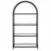 62 in. Arched Black Bronze Bookcase - Henn&Hart - 3 of 4