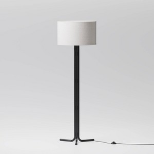 Infibrite 62" Classic Elegance Floor Lamp: Modern Tripod, Linen Drum Shade, ETL Listed - 1 of 3