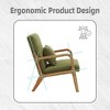 NicBex Velvet Accent Chair Modern Lounge Armchair with Pillow and Wood Frame for Bedroom,Living Room,Green - 4 of 4
