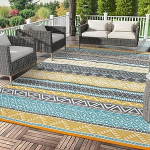 Acekool Reversible Outdoor Rug, Waterproof Plastic Straw Area Rug, Patio & Camping Carpet, Lightweight, Easy Clean, Portable for Deck & Backyard - 1 of 4