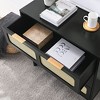 Vynxaria 3-Drawer Rattan Dresser Cabinet with Wide Drawers & Metal Handles - Stylish Wooden Storage for Living Room, Hallway, Office & More. - 4 of 4
