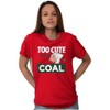 Swee'Pea Too Cute Get Coal Christmas Graphic T Shirt Men or Women Brisco Brands - 3 of 4