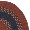 Colonial Mills Corsair Banded Oval Braided Rug, Red 20"x30", Oval Shape - 2 of 3