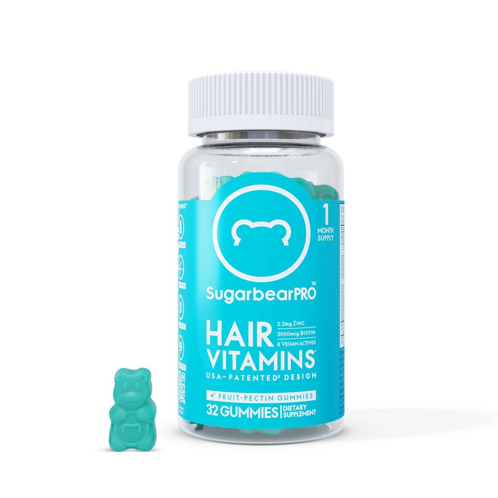 Photos - Vitamins & Minerals Sugarbear Pro Hair Vegan Vitamins - 32ct