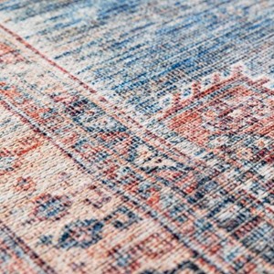 Hauteloom Baltinglass Rust & Blue Washable Area Rug - 1 of 4