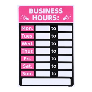 Unique Bargains PVC Changeable Waterproof Store Shop Business Hour Sign 1 Set - 1 of 4