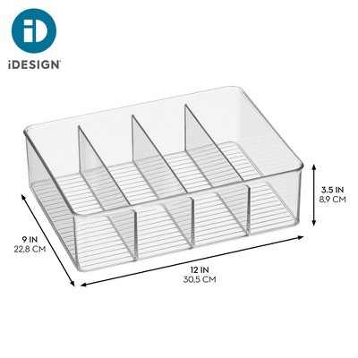 iDESIGN 4-Section Storage Bin for Pantry or Kitchen Cabinets, Clear — фото 3