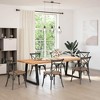 vidaXL Dining Table/Desk Legs - Black V-Shape Steel, Adjustable Height 27.6"x(28.3"-28.9") for Custom Furniture - 2 of 4