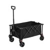 SKRAN Folding Wagon Cart Outdoor,All Terrain Wheels Heavy Duty Garden Carts with Adjustable Handle,Utility Wagon for Camping Sports Fishing - 2 of 4