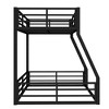 Kumasinova Minimalist Low-Floor Metal Bunk Bed with Full-Length Guardrails, Noise-Reducing Design Black Bed Frame for Kids/Teens/Guest Rooms - 4 of 4