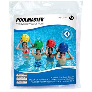 Poolmaster 16" Smile Play Beach Balls - 4pk