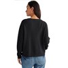Womens Cardigan Sweaters Front Button Stripes Cardigan At Waist Long Sleeve Casual Sweater Jackets Soft Open Front Cardigan - 2 of 3