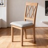 KWPZQEB Fabric Upholstered Dining Chair Set of 2, Accent Diner Chairs with Solid Wood Legs and Padded Seat - 2 of 4