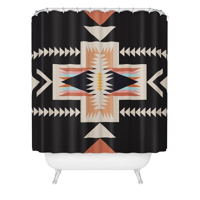Urban Wild Studio South Shore Shower Curtain Black - Deny Designs: Polyester, Microfiber, Ring Top