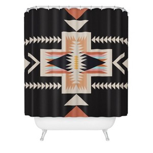 Urban Wild Studio South Shore Shower Curtain Black - Deny Designs: Polyester, Microfiber, Ring Top - 1 of 3