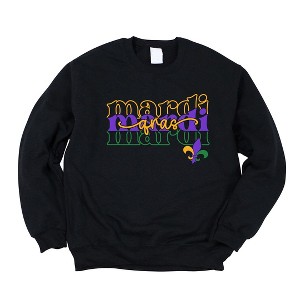 Simply Sage Market Women's Graphic Sweatshirt Mardi Stacked Cursive - 1 of 3