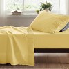 Twin XL Sheet Sets Dorm Bedding - 3 Pieces Soft Extra Long Twin Sheets, Hotel Luxury, Easy Care Microfiber for Women, Men, Kids and Teens, Yellow - 2 of 4