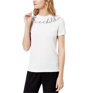 True Vintage Womens Love-Child Embellished T-Shirt, White, Small - 1 of 1