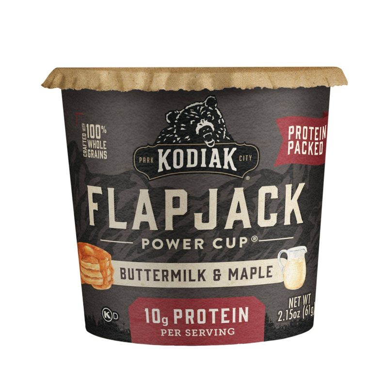 Kodiak Cakes Protein-Packed Single-Serve Flapjack Cup Buttermilk &#38; Maple - 2.15oz, 1 of 16