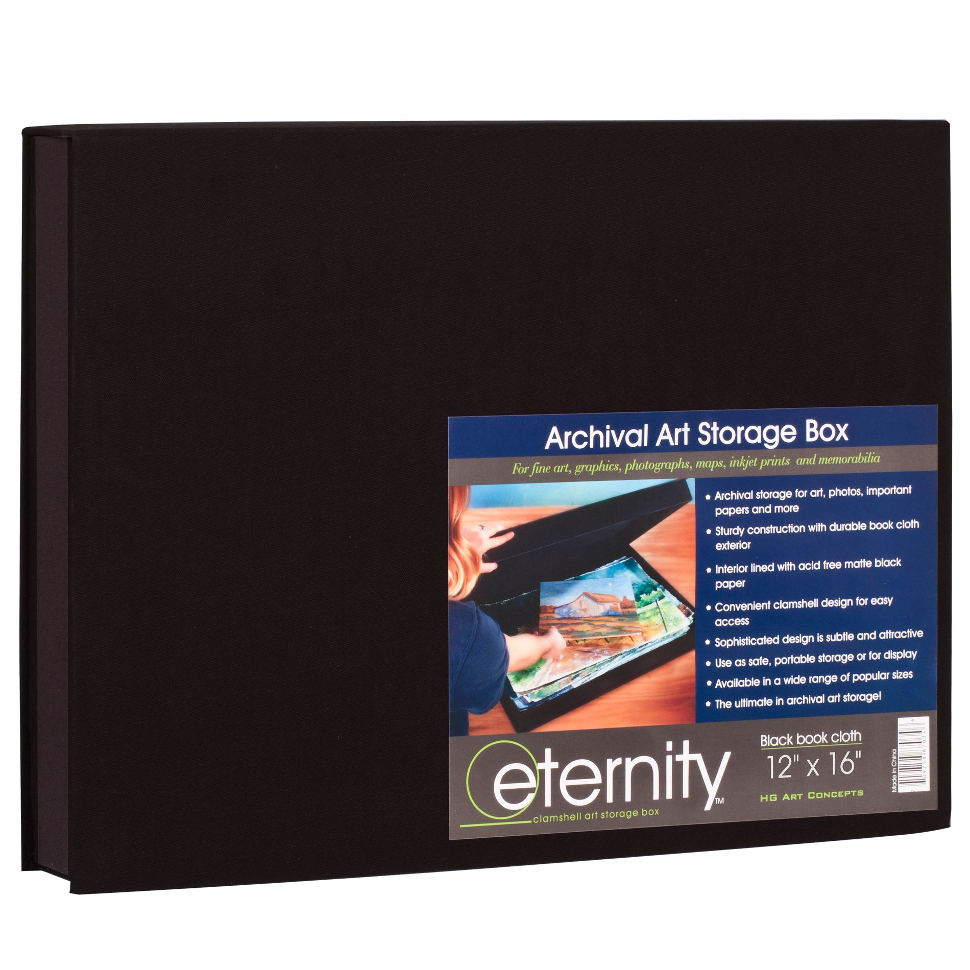 HG Concepts HG Art Concepts Eternity Archival Clamshell Art Portfolio Storage Box 12x16"