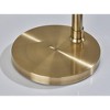 Adesso Barton Arc Lamp Antique Brass: Oatmeal Linen Shade, ETL Listed, 75.5" Height - 4 of 4