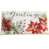 Gallerie II Poinsettia Seasons Greetings Slump Glass Platter - 3 of 4
