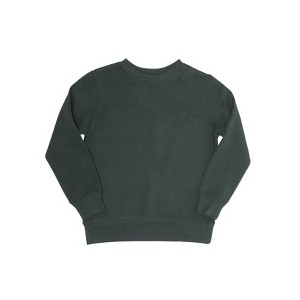 EVERYDAY KIDS Boys’ Fleece Green Crewneck Sweatshirt; Boy’s Long Sleeve Pullover Shirt - Soft and Breathable Cotton/Poly Blend - 1 of 4