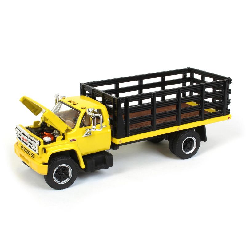 1/64 GMC 6500 Stake Bed Truck, Yellow With Black Stakes, First Gear Exclusive, DCP 60-0966, 4 of 6