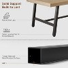 Rustic Wood Dining Table for 6-8 People with Sturdy Black Metal Legs, Industrial Rectangle Design, Perfect for Kitchen, Dining Room, Living Room - 4 of 4
