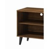 Syemin TV Stands and Consoles Fashion TV Stand for TVs up to 47.3" with 2 Storage Shelves 1 Cabinet for TV in Living Room, Brown, 47.3"*15.2"*25.6" - 2 of 4