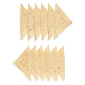 Solino Home Linen Classic Hemstitch Cocktail Napkins - 1 of 4