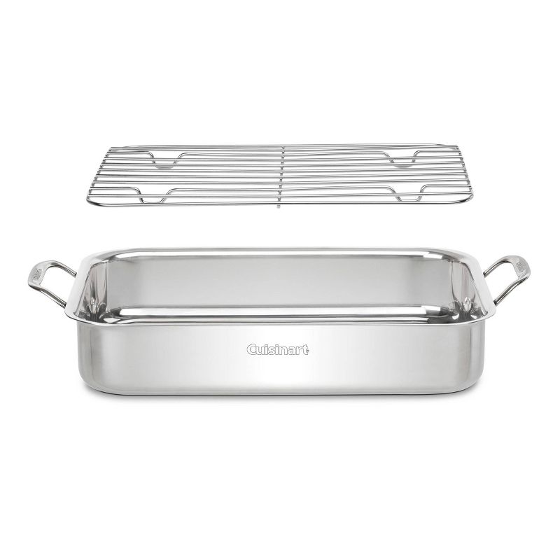 Cuisinart Chef&#39;s Classic 14&#34; Stainless Steel Lasagna Pan &#38; Stainless Roasting Rack - 7117-14RR, 4 of 6