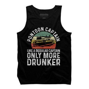 Men's Design By Humans Pontoon Captain, Different Than Other Captains By MeowShop Tank Top - 1 of 2