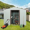 LOVMOR 6ft x 5ft Outdoor Metal Storage Shed White - 3 of 4