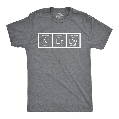 Мужские футболки Crazy Dog T-Shirts, Inc. Nerdy Periodic Table T Shirt Funny Science Shirts Mens - Crazy Dog Men's T Shirt for Nerds Light Grey M