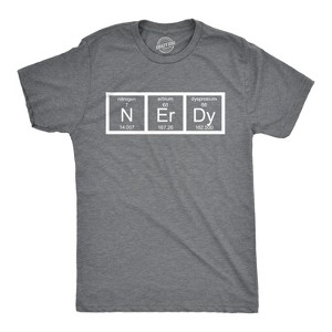 Nerdy Periodic Table T Shirt Funny Science Shirts Mens - Crazy Dog Men's T Shirt - 1 of 4
