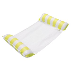 Unique Bargains Stripe Rectangular Pool Hammock Lounger 1 Set - 1 of 4