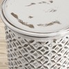 Jofran,Decker Distressed Hardwood Global Drum End Table - 3 of 4