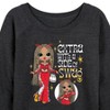 Women's - LOL Surprise! - Extra w/ a Side of Swag Lightweight French Terry Wide Neck Long Sleeve Shirt - 2 of 4